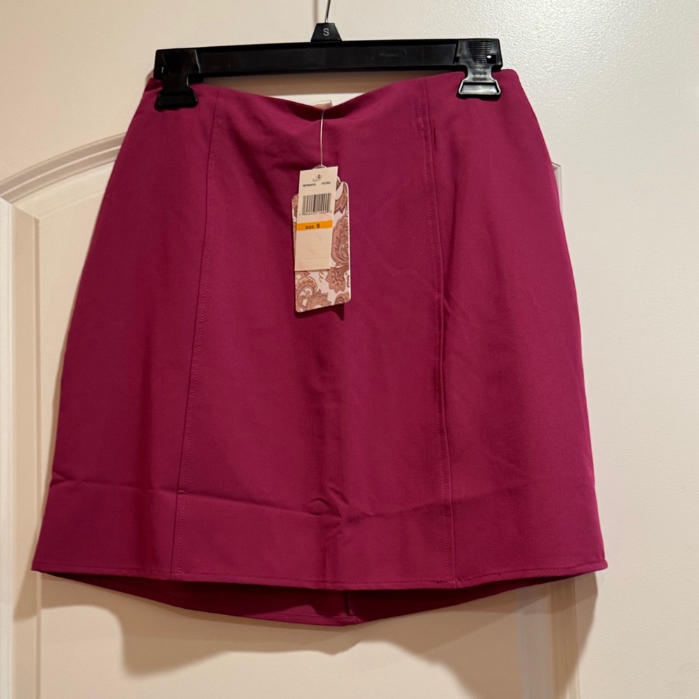 Elegant Magenta A-Line Women's Skirt